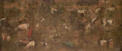 佚名 1299年作 百骏图 横幅